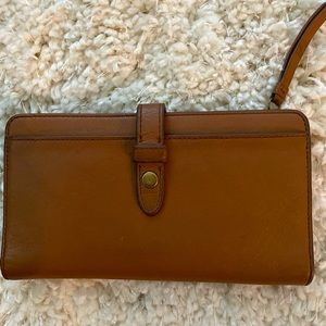 Fossil brown leather wallet